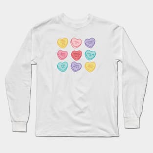 Beatles Love Songs Conversation Hearts II Long Sleeve T-Shirt